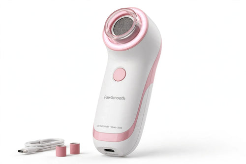 Furbliss LED Pet Nail Grinder - white and pink with LED light
